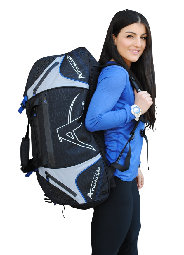 Sac de sport Arawaza noir/bleu taille M 72x42 cm