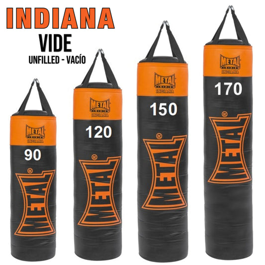 Sac de frappe Metal boxe Indiana vide noir orange