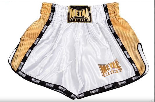 Shorts thai Metal Boxe Blanc Extrem