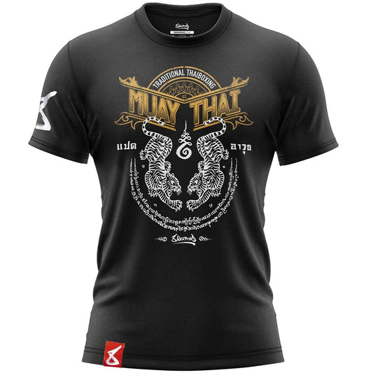 T-Shirt 8 WEAPONS  Sak Yant Tigers noir