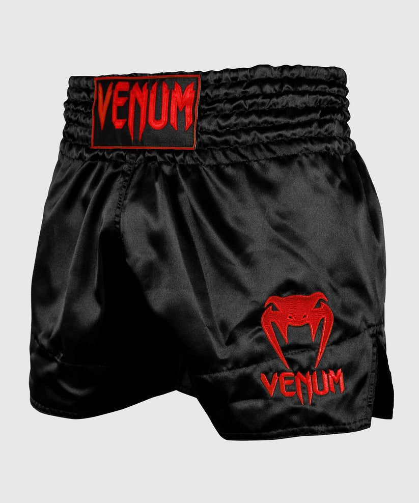 Shorts thai Venum modele Classic noir et ROUGE