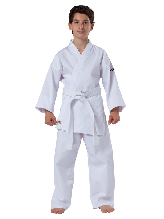 Kimono karate blanc debutants petits tailles Kwon + ceinture blanche