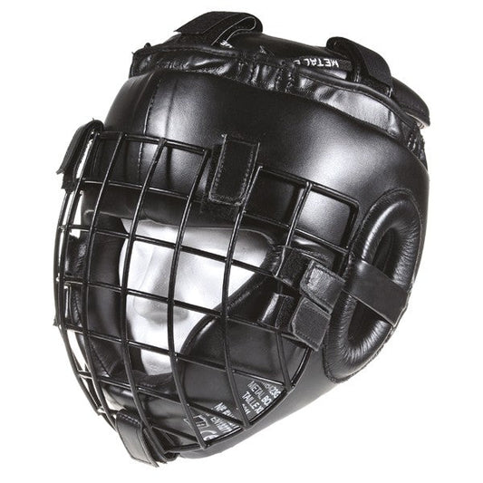 Casque Metal boxe spécial combat extrême à grille noir