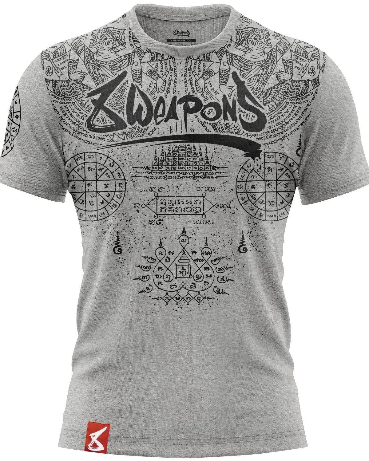 T-Shirt 8 WEAPONS Yantra gris coton